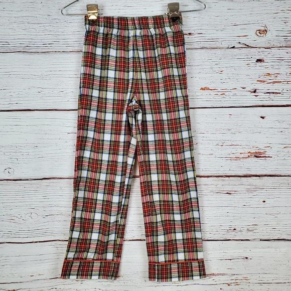 Crewcuts Other - J. Crew Crewcuts Pull-On Flannel Pajama PJ Pants Girl S (6-7) Red Plaid Holiday